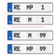 Suche kurzes Kennzeichen – RE MP 1 / RE M 1 / RE M 99 / RE MP 99